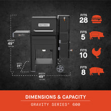 Load image into Gallery viewer, Gravity Series® 600 Digital Charcoal Griddle + Grill + Smoker