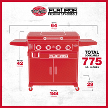 Load image into Gallery viewer, Char-griller® - Flat Iron™ Premium 4 Burner Gas Griddle / Plancha (no regulator)
