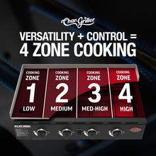 Load image into Gallery viewer, Char-griller® - Flat Iron™ Premium 4 Burner Gas Griddle / Plancha (no regulator)
