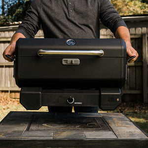 Portable Charcoal Grill and Smoker with Cart