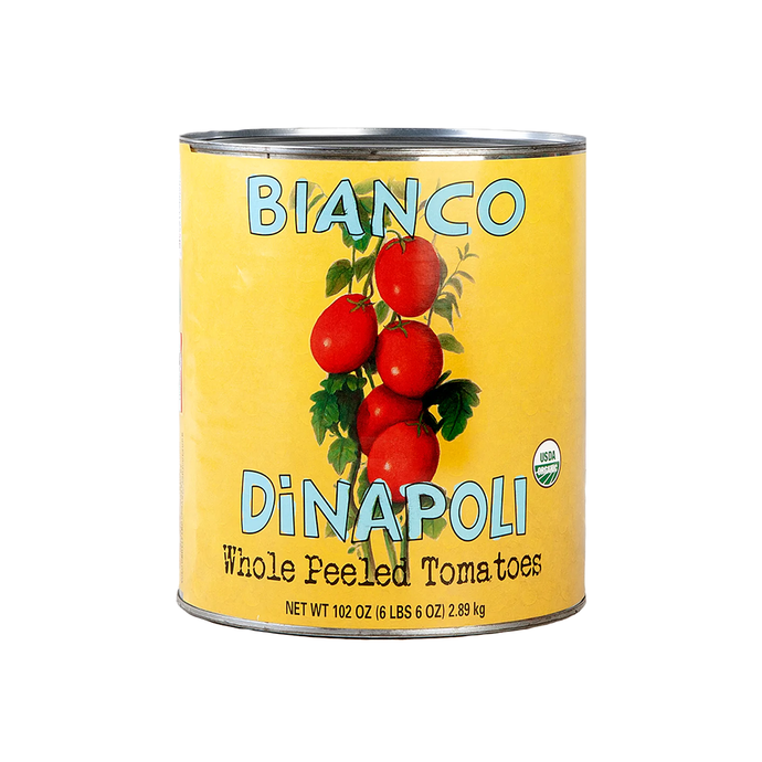 Bianco DiNapoli Organic Whole Peeled Tomatoes with Basil #10 (102oz)